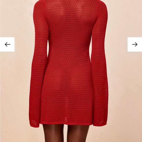 Monday Swimwear MONTEGO MINI TIE DRESS - CHERRY LACE CROCHET - Picture 3 of 9